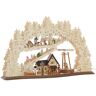 Schwibbogen HOME AFFAIRE "Forsthaus, Weihnachtsdeko" Schwibbögen Gr. B/H/T: 57 cm x 37 cm x 13 cm, beige (natur) Schwibbögen Weihnachtspyramiden mit bewegter Pyramide