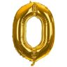 Folienballon "0", gold, 86 cm