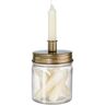 BUTLERS LITTLE LIGHT Kerzenhalter & Kerzen-Set creme