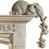 HIASDFLS Elefanten-Statue, 3-teiliges Harz-Elefanten-Set, Elefanten-Ornament, Harz-Elefanten-Handwerks-Ornament für Zuhause, Hotel, Büro