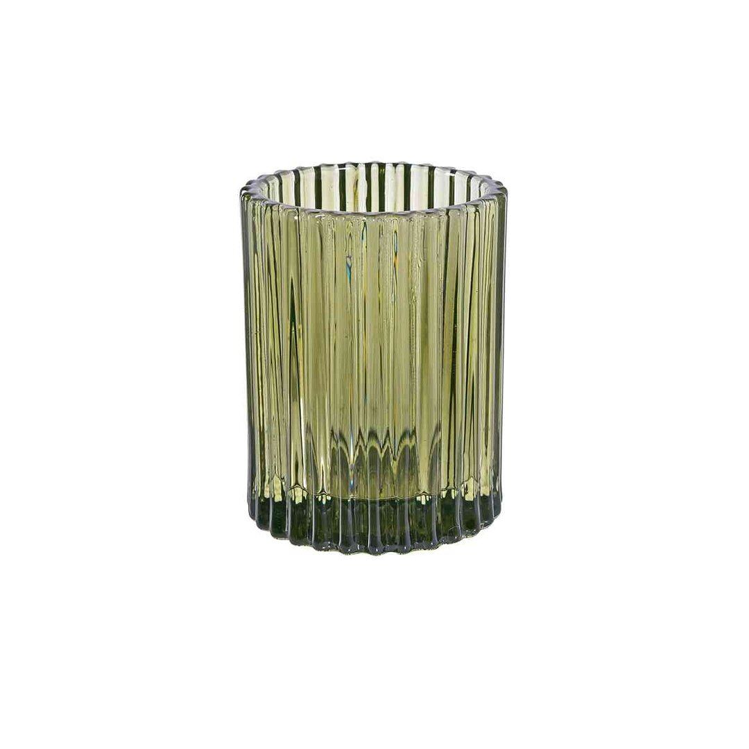 Duni Kerzenhalter Comodo Glas dark green 70x55 mm 6 Stück