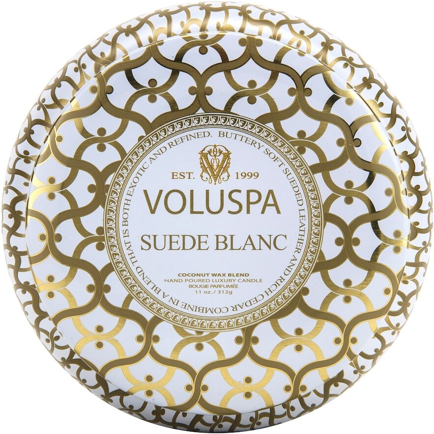 VOLUSPA Maison Metallo Kerze Velours Blanc