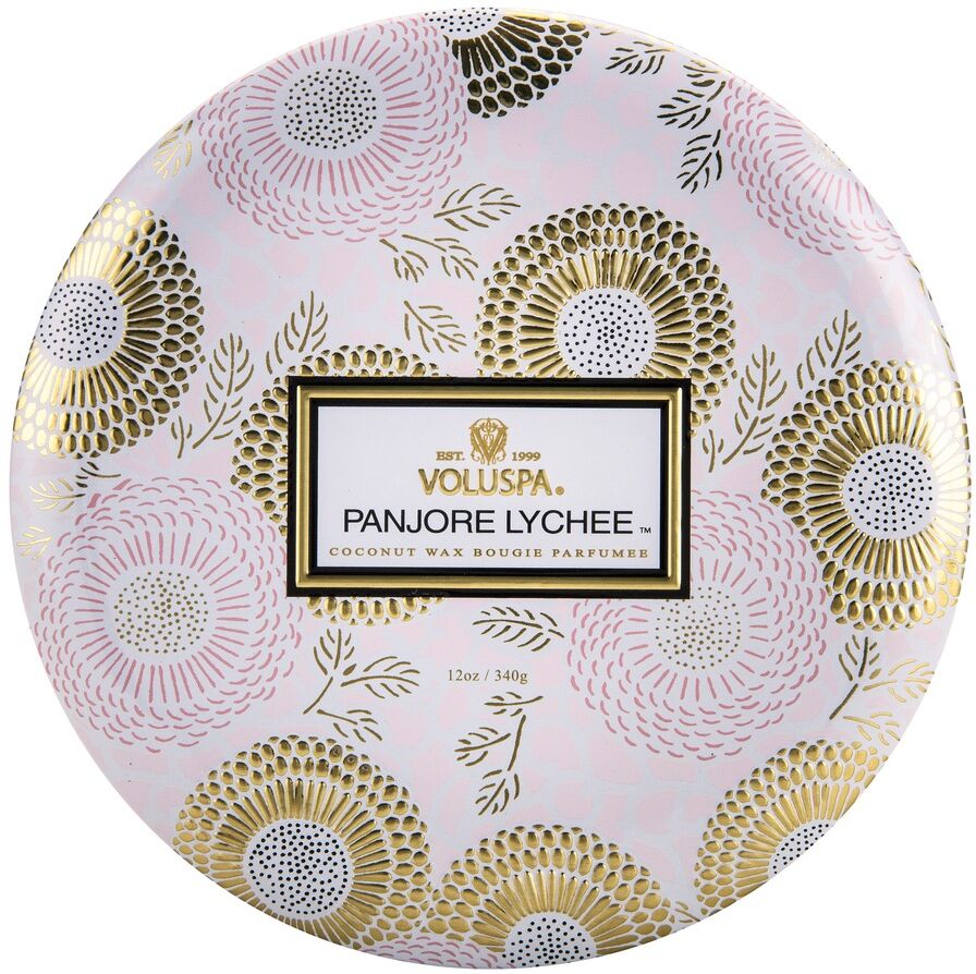 VOLUSPA 3 Wick dekorative Kerze Panjore Lychee