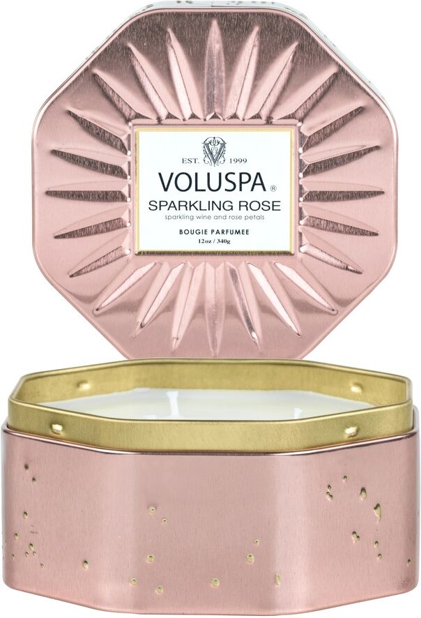 VOLUSPA SPARKLING ROSE OCTAGON TIN