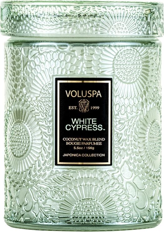 VOLUSPA White Cypress Mini Jar w/ Glass Lid