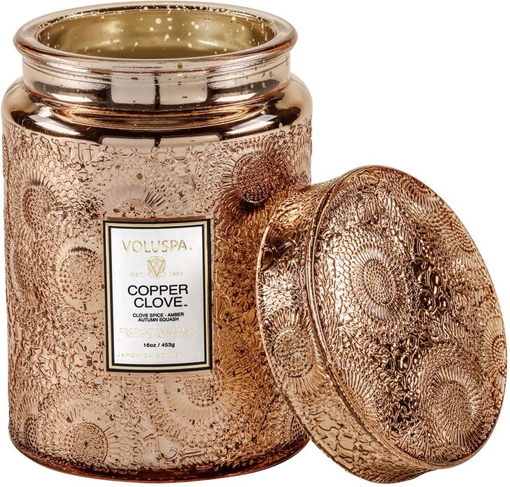 VOLUSPA COPPER CLOVE LARGE JAR w/ GLASS LID