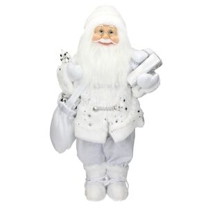 ECD-Germany ECD Germany Santa Claus fra Polyresin, 24 x 14 x 47 cm, hvid, vinter, bord dekoration, vinterindretning, jul, figur, dekoration, julemanden, nicholas,