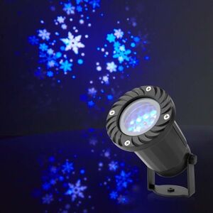 Nedis Dekorativt Lys   LED-snefnug-projektor   Hvide og blå iskrystaller   Indendørs eller udendørs