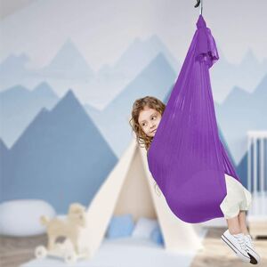 My Store Kids Elastic Hammock Indoor Outdoor Swing, Size: 1x2.8m (Purple)