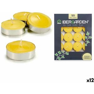 Ibergarden Candle Set Citronela Yellow (12 Units)