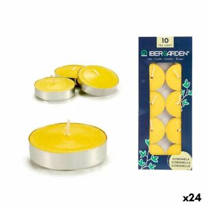 Ibergarden Candle Set Citronela Yellow (24 Units)