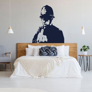 DecordsStore Banksy Mellemfinger Væg Mærkat - Street Politi Graffiti Værk Politimand Mærker - Skotland Gård Politi Street Kunst Skilt Vægmaleri Hjem