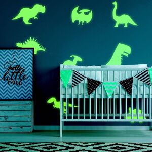 DecordsStore 40x Selvlysende Dinosaur Væg Værelse Dekor Mærkat – Dinosaur Kunst Teenagedreng Lys Mærker Sej Dino Lysende Vinyl Børne Mærkater