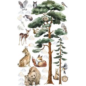 Namly Design Wallsticker - Skovtræer og dyr 2