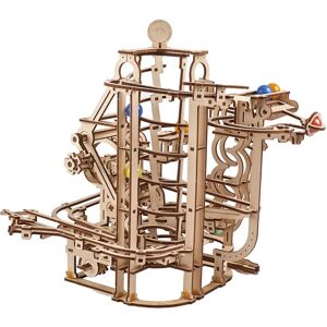 Ugears Marble Run Spiral Hoist Træ Mekanisk Model Gylden