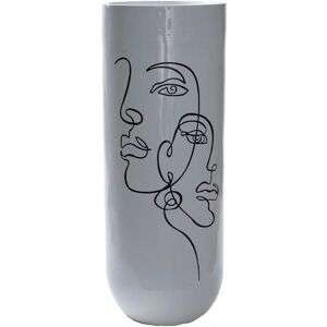 Vase DKD Home Decor Abstrakt Hvid Harpiks Moderne (35 x 35 x 90 cm)