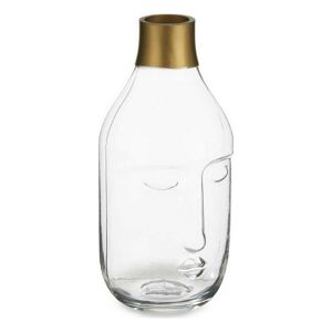 Gift Decor Vase Ansigt Gennemsigtig Glas (11 x 24,5 x 12 cm)