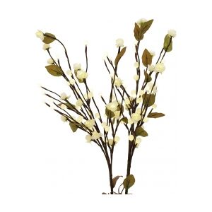 Europalms Camellia bow, with LEDs, white, 50cm lysdioder sløjfe hvid med bue