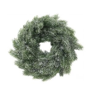 Europalms Fir wreath, snowy, PE, 45cm TILBUD NU snedækket krans
