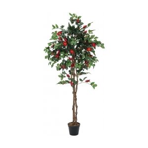 Europalms Camelia red cemented, artificial plant, 180cm TILBUD NU cementeret rød