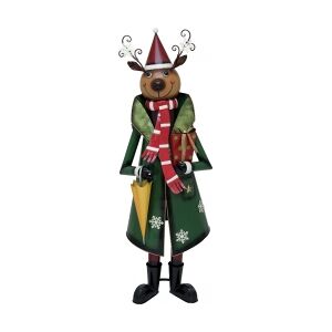 Europalms Reindeer with Coat, Metal, 155cm, green TILBUD NU