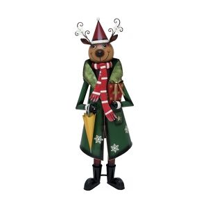 Europalms Reindeer with Coat, Metal, 155cm, green TILBUD NU