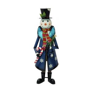 Europalms Snowman with Coat, Metal, 150cm, blue TILBUD NU