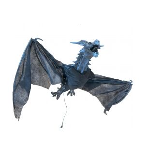 Europalms Halloween Flying Dragon, animated, blue, 120cm TILBUD NU