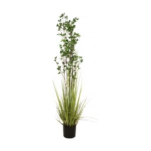Europalms Evergreen shrub with grass, artificial plant, 182cm TILBUD NU