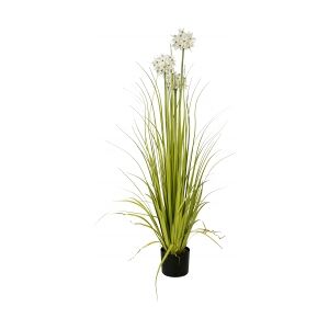 Europalms Allium grass, artificial plant, white, 120 cm TILBUD NU