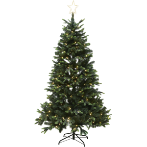 Juletræ kunstig PE/PVC LIFA, Klasse A+, 150x106 cm m/LED og stjerne NORDIC WINTER