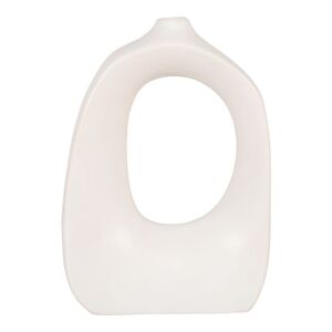 Homeshop Vase i organisk form hvid keramik 9x20x27,5 cm - 4441730