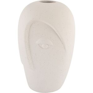 Homeshop Vase i sand keramik med ansigt  12,5x13x19,5 cm - 4441707