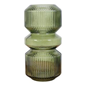 Homeshop Vase i grøn glas Ø12x24,5 cm - 4441070