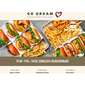 Go Dream Oplevelsesgave - For 199,- Hos Grillen Burgerbar