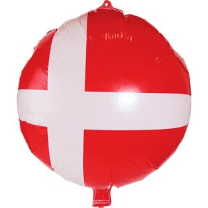 No-Name Ballon, Folie, Dannebrogs Flag, Ø45 Cm, 1 Stk.