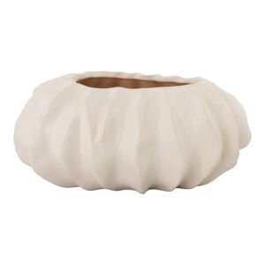 House Nordic Vase - Vase I Keramik, Hvid, Oval, 21,5x15x9,5 Cm