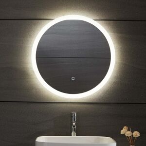 FF Europe Aquamarine® Led Badeværelsesspejl - 60 Cm, Rundt, Dugfrit, Dæmpbart, Med Touch