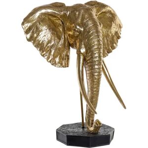 DKD Home Decor Orientalsk Elefant Figur i Sort og Guld Harpiks og Metal 60 x 36 x 73 cm