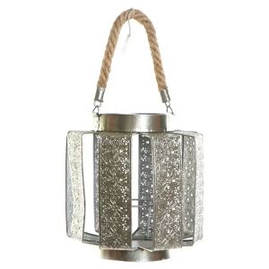 DKD Home Decor Metal Lanterne med Tovhåndtag 21 x 21 x 22 cm
