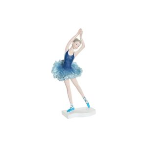 DKD Home Decor Blå Ballet Ballerina Skulptur i Harpiks 11 x 6 x 23 cm