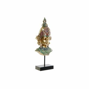 DKD Home Decor Buddha Harpiks Figur i Gylden Nuance 15 x 7 x 38 cm