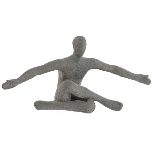 Home ESPRIT Harmonisk Yoga Figur i Grå Harpiks 57 x 19,5 x 26,8 cm