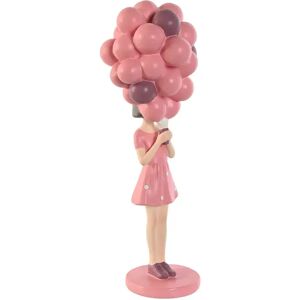 Home ESPRIT Dekorativ Figur Harpiks Malva Pink 11 x 11,7 x 32 cm