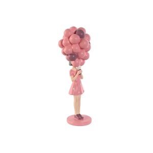 Home ESPRIT Dekorativ Figur Harpiks Malva Pink 11 x 11,7 x 32 cm