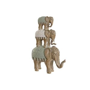 Home ESPRIT Elefant Figur i Harpiks Kolonistil 24,5 x 9,5 x 35 cm