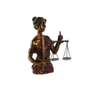 Home ESPRIT Kobberfarvet Retfærdighedsfigur med Sværd og Vægt i Harpiks 33,5 cm