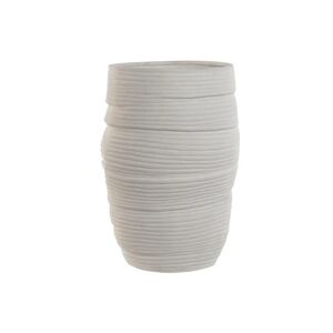 Home ESPRIT Hvid Keramisk Vase Cylindrisk Form 27 x 27 x 37 cm