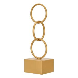 Gift Decor Geometrisk Ringe Figur i Gylden Metal 12,5 x 40,5 x 12,5 cm