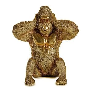 Gift Decor Gylden Gorilla Figur i Harpiks 10 x 18 x 17 cm
